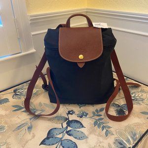 NWT ~ LE PLIAGE ORIGINAL M BACKPACK Black - Recycled Canvas